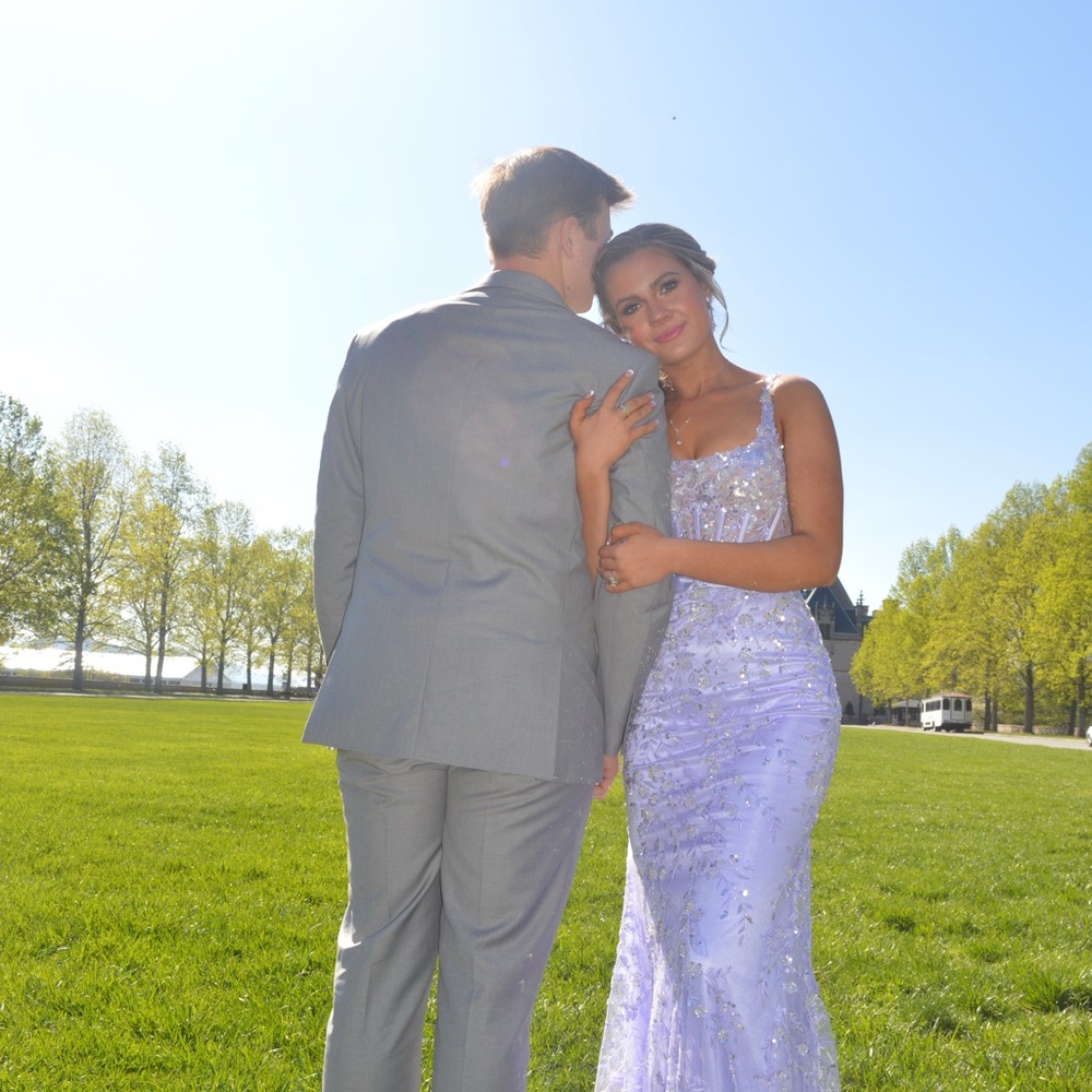 Sherri Hill Light Purple Prom Gown - Picture 4 of 6